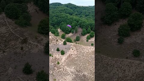 Flying Holland MI dune lands with paramotor