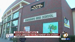 Coronado coach arrested for relationship with student