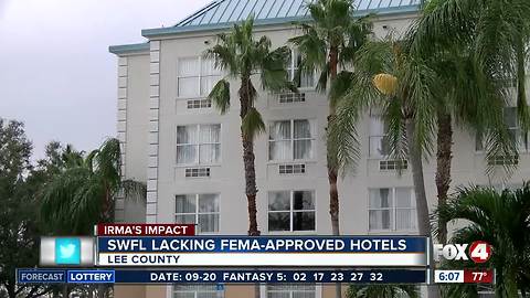 No "open" FEMA approved hotels in Southwest Florida