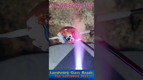 Lampwork Glass Beads: Scarecrow