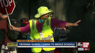 Hillsborough Co. middle schools will get crossing guards next fall