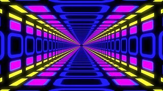 Get Transported through a Neon Synthwave Tunnel with Music