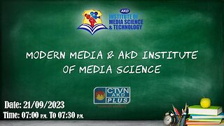 AKD INSTITUTE & MEDIA SCIENCE | EDUCATION | CTVN | 21_09_2023 - 07:00 PM