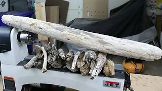 Wood Turning a Driftwood Log