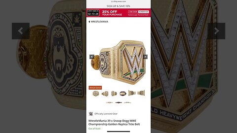New WrestleMania 39 x Snoop Dogg Golden WWE Title Belt Now Available On WWE Shop!! #shorts