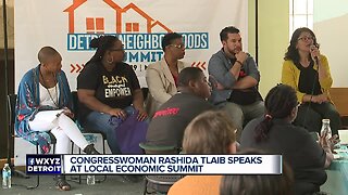 Congresswoman Rashida Tlaib speaks at local economic summit