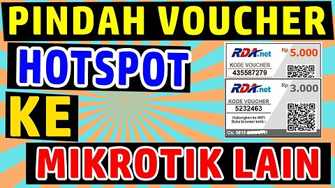 Memindahkan User Hotspot ke Mikrotik Lain