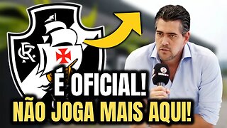 DE AGORA! INDISCIPLINA FAZ VASCO NEGOCIAR JOGADOR! NÃO JOGA MAIS AQUI! NOTÍCIAS DO VASCO