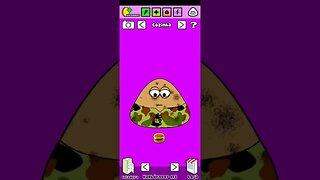 comi hambúrguer #pou #shorts