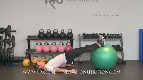 Hip Bridge On The Ball (Pilates Bridge)