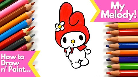 How to draw and paint My Melody Sanrio