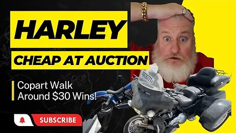 Motorcycle Walk Around At Copart, Cheap Harley Davidson, $30 Wins!