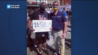 Michigan football staff, including Jim Harbaugh, join protest against police brutality