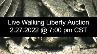 Upcoming Live Walking Liberty Half Dollar Auction - 2/27/2022 #Shorts