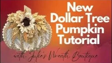 How to Make a Dollar Tree Pumpkin Wreath | Pumpkin Wreaths | How to Make a Fall Wreath