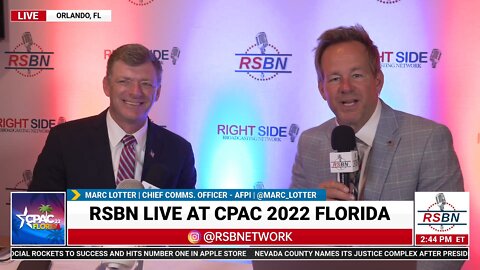 A.F.P.I. CCO Marc Lotter Full Interview with RSBN's own Brian Glenn at CPAC 2022 in FL