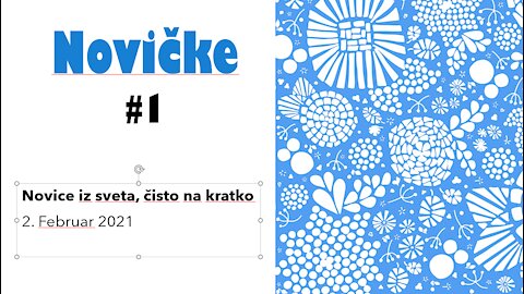 Novičke #1 - Dogodki po svetu čisto na kratko