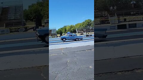 57 Chevy Belair goes airborne! vs the Duster