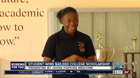 Surprise scholarship awarded to Dunbar junior