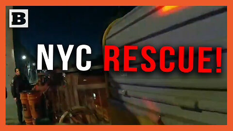 NYC Rescue! Police Rescue Man in Distress Standing Near Railing on Bridge