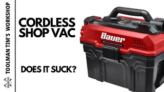 HARBOR FREIGHT CORDLESS SHOP VAC - IT SUCKS AND BLOWS Review 2085CR-B