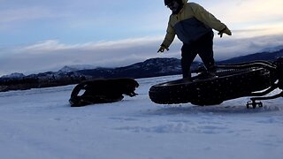 Beaver Attacks Man and Husky on a Yukon Frozen Lake.