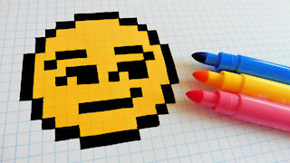 how to Draw Kawaii emoji - Hello Pixel Art by Garbi KW 10