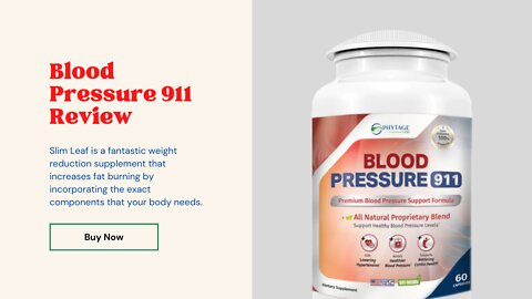 PhytAge Labs Blood Pressure 911 Review | Is It Really Works?