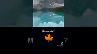 Moraine Lake is a glacially fed lake in Banff National Park #shortsvideo #lakes