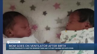 Mother goes on ventilator after birth