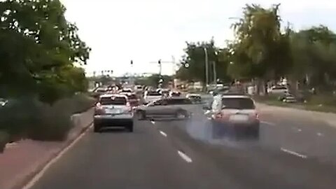 Reckless driver meets instant karma!