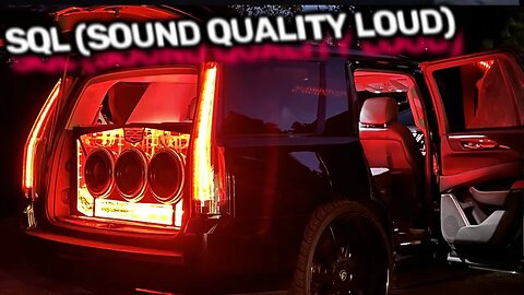 SQL (Sound Quality Loud) system demo's in the driveway Cadillac Escalade with 6 12" Subs