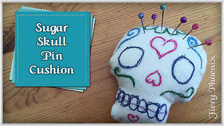 How to sew a sugar skull pincushion