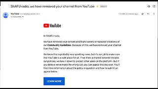 YOUTUBE BANNED CHANNEL