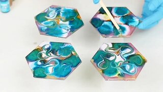 Alcohol ink coasters