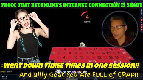 Roulette Session #1 for 2022: Betonline's Failing Internet Connection, THREE Times In One Session!