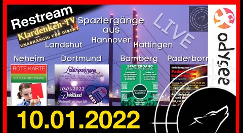 ️️️RESTREAM I Montagsspaziergänge aus Dortmund, Hattingen, Bamberg, Hannover und Paderborn