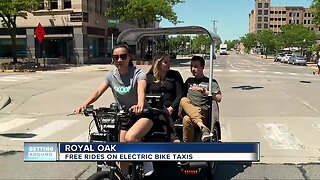 Free rides on electric bike taxis in Royal Oak