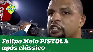 Ficou PU**! OLHA a PISTOLADA do Felipe Melo após Palmeiras 4 x 0 Santos!