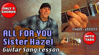 Sister Hazel All For You EZ Guitar Song Lesson NO BARRE chords needed