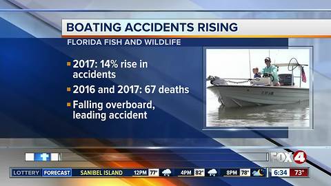 Boating accidents in Florida rose nearly 14 percent in 2017