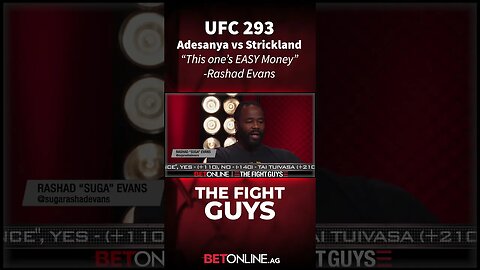 Rashad Evans says Adesanya beating Strickland is "Easy Money" 💥🥋🥊