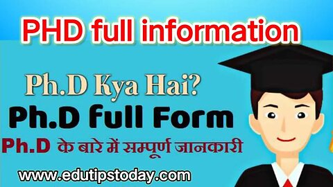 What is PHD &benefits of PHD #youtube #education #edutipstoday