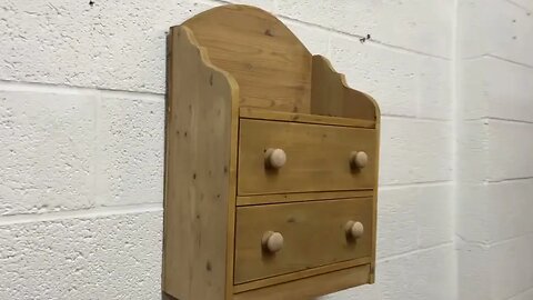 Small Made To Measure Pine Shelf With 2 Drawers @PinefindersCoUk