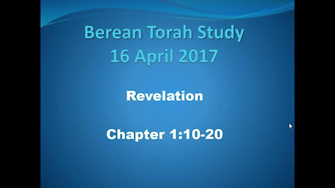 Revelation 1 10-20 Messiah comes in Style