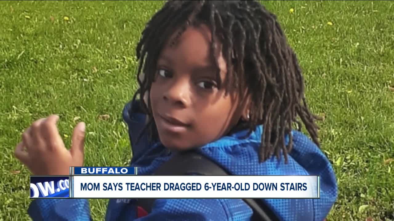 Mom says teacher dragged 6-year-old down stairs