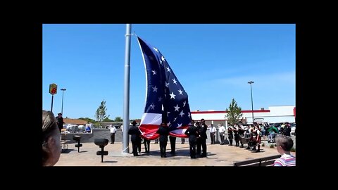 The Raising of the Flag ~ Morris' 9/11 Memorial Park ~ 6-14-12