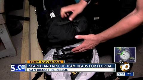 San Diego search and rescue team heads for Florida