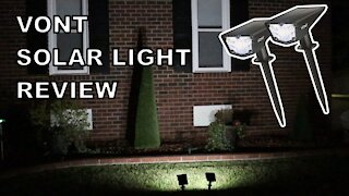 VONT solar light review and lighting test