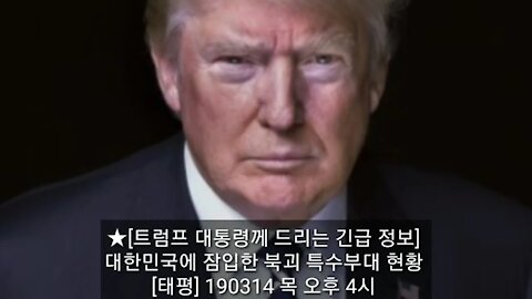 ★[트럼프 대통령께 드리는 긴급 정보] 대한민국에 잠입한 북괴 특수부대 현황 [태평] 190314 목 [김일선의 시사적중] 김일선 교수 (3/14 오후 4시)